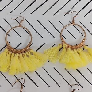 Yello Fringe Earrings